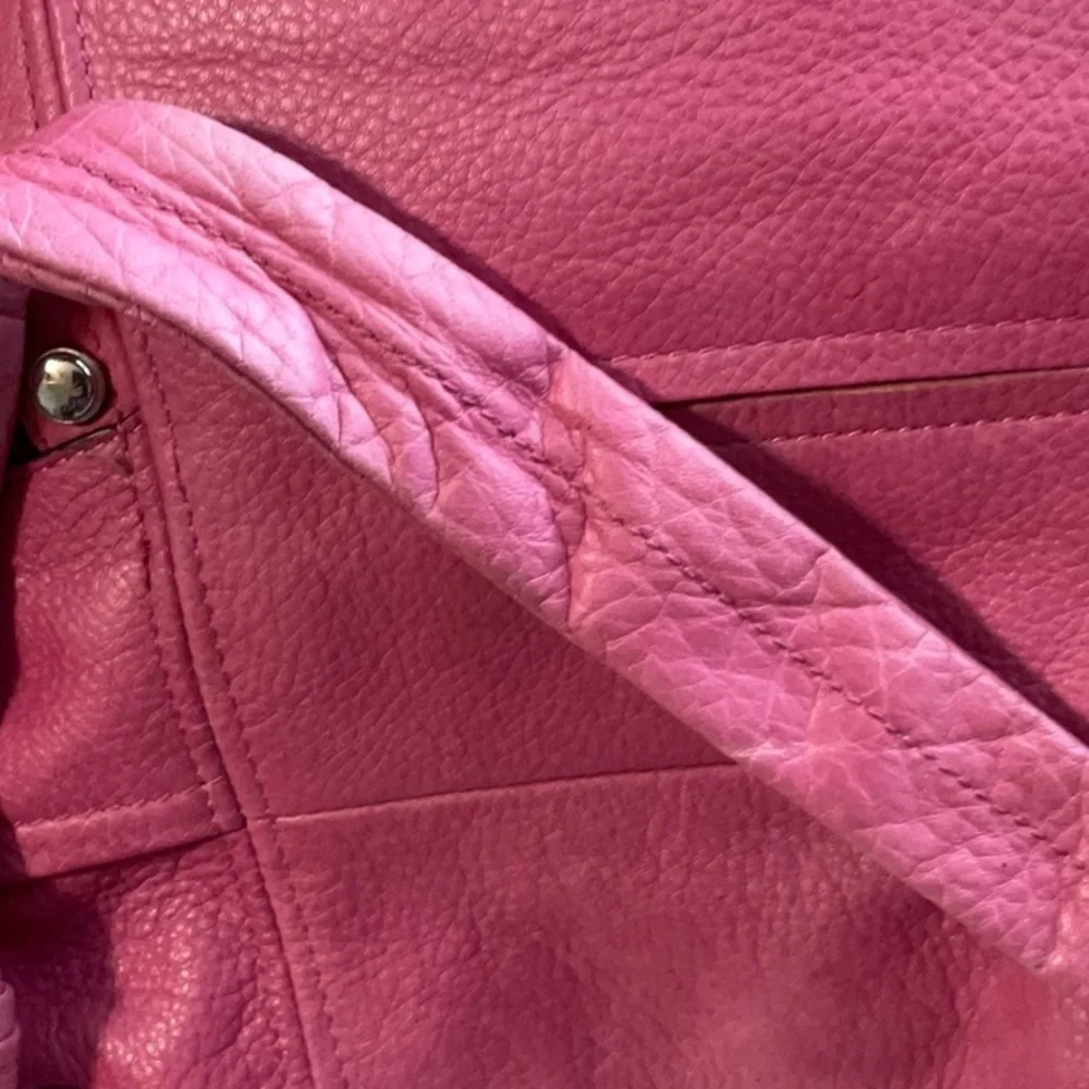 B Makowsky Soft Leather Pink Handbag